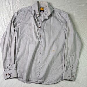 Stylish Light Gray Casual Button-Down Shirt